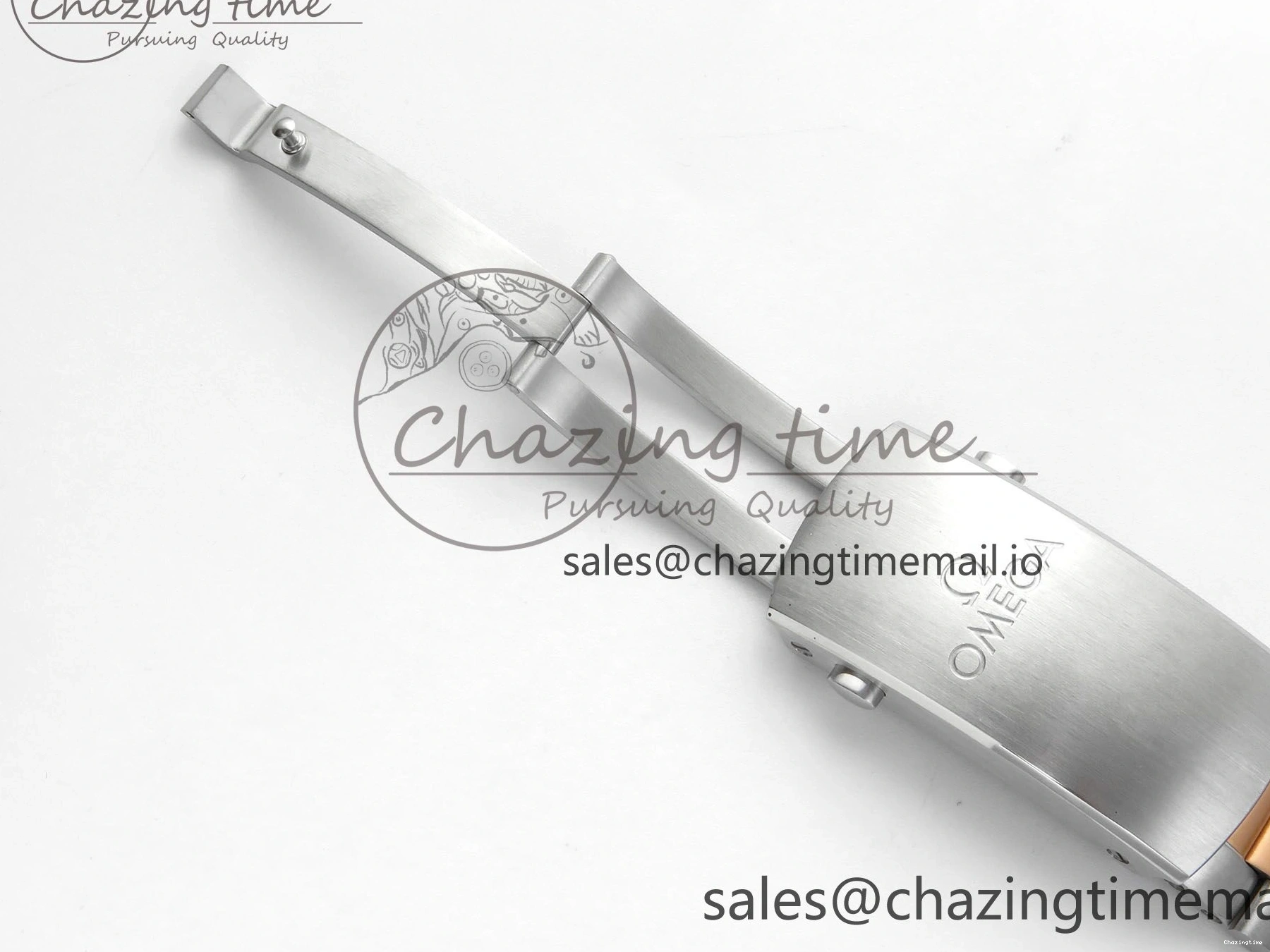 0328 Planet Ocean 600M Chrono SS VRF 1:1 Best Edition Black Bezel Blue Dial on RG SS Bracelet A Affordable 7648